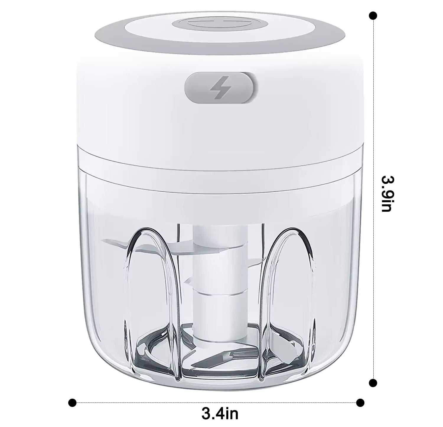 300ML Electric Garlic Chopper  USB Rechargeable Mini Food Processor 5