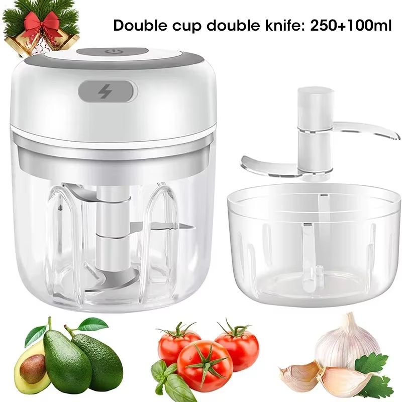 300ML Electric Garlic Chopper  USB Rechargeable Mini Food Processor 15