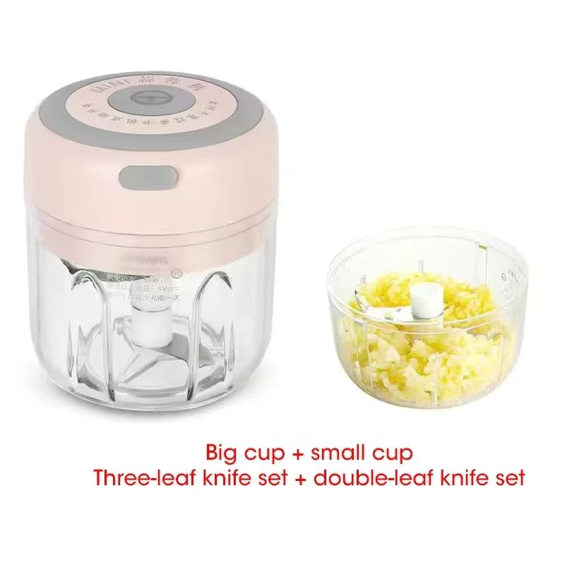 300ML Electric Garlic Chopper  USB Rechargeable Mini Food Processor 17