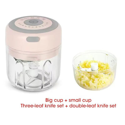 300ML Electric Garlic Chopper  USB Rechargeable Mini Food Processor 17