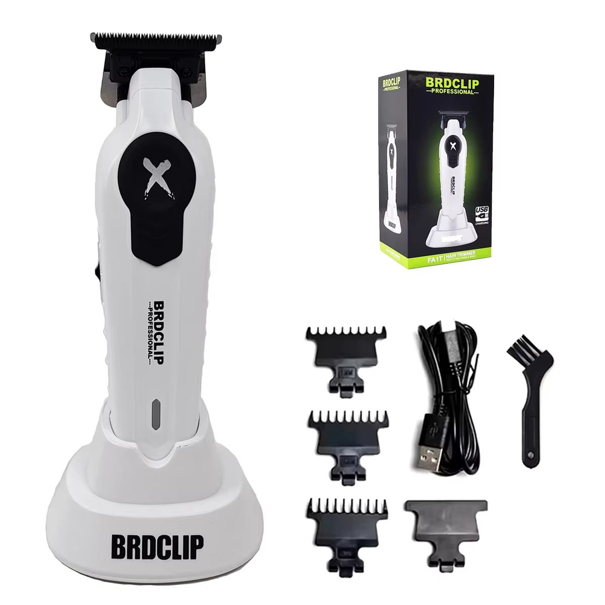 BRDCLIP X Series Professional Electric Hair Trimmer  7700RPM DLC Blade Barber Tool 7