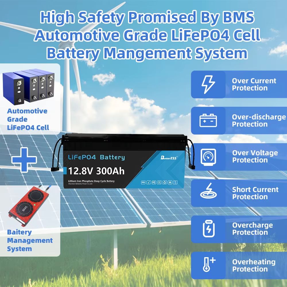 12V 24V LiFePO4 Battery Pack  100Ah 200Ah 280Ah 300Ah Lithium Iron Phosphate With Builtin BMS For S 1