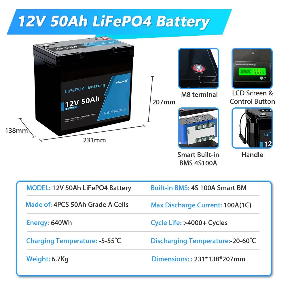 12V 24V LiFePO4 Battery Pack  100Ah 200Ah 280Ah 300Ah Lithium Iron Phosphate With Builtin BMS For S 6