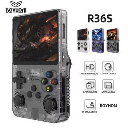 R36S Retro Handheld Game Console – 128GB Linux System, 3.5" IPS Screen, Portable Pocket Video Player