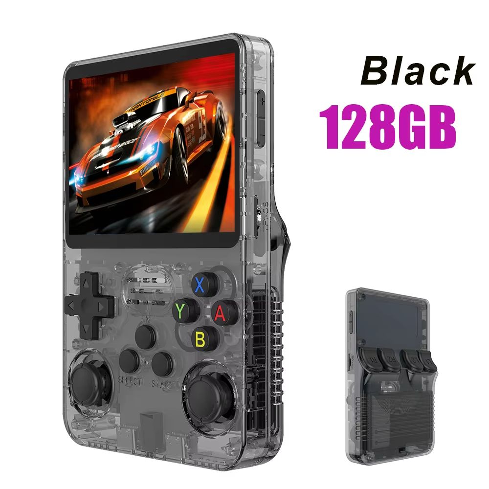 R36S Retro Handheld Game Console  128GB Linux System 35 IPS Screen Portable Pocket Video Player 12