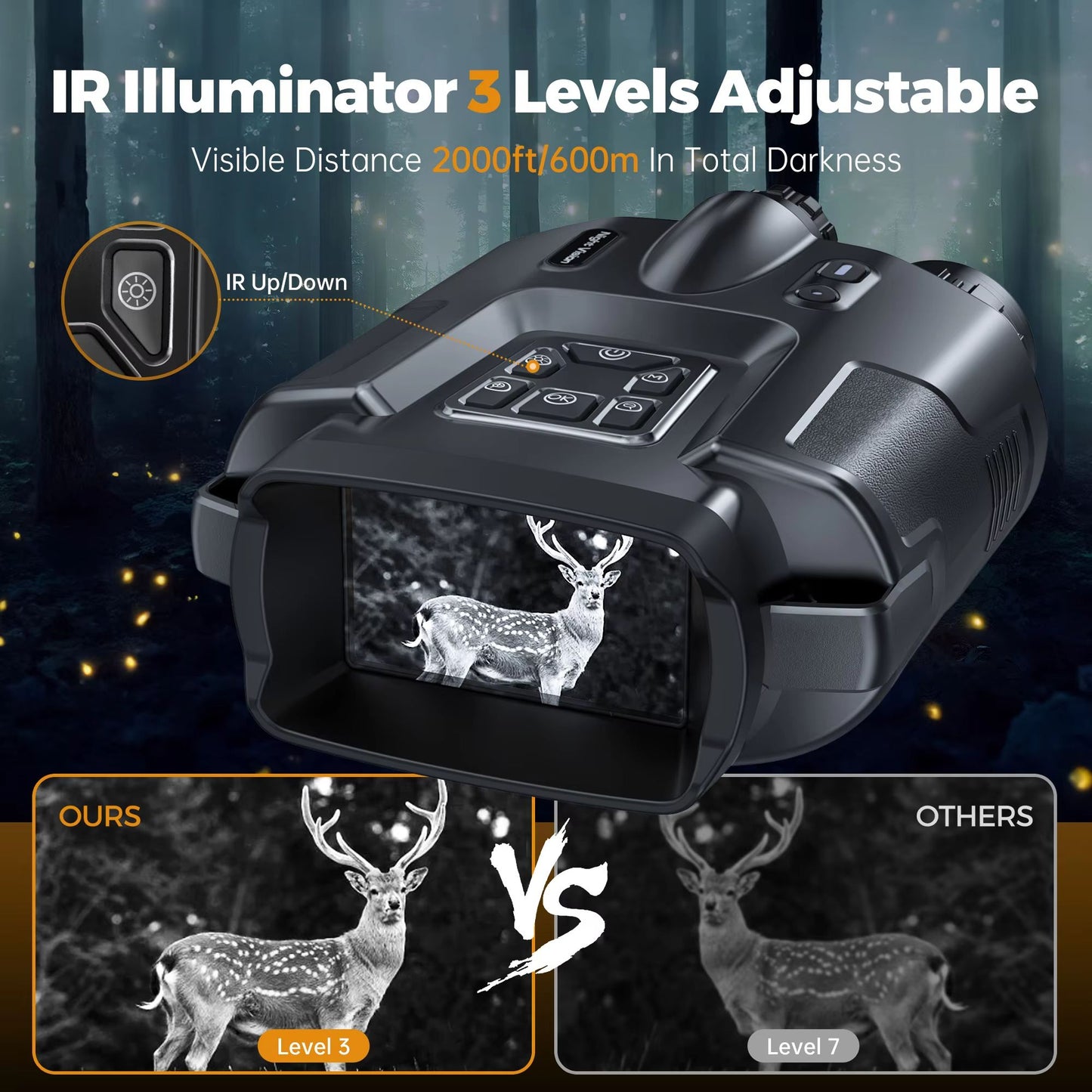 4K Infrared Night Vision Binoculars With 32GB Storage  8X Digital Zoom 2