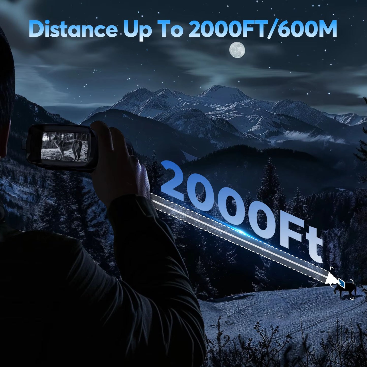 4K Infrared Night Vision Binoculars With 32GB Storage  8X Digital Zoom 3