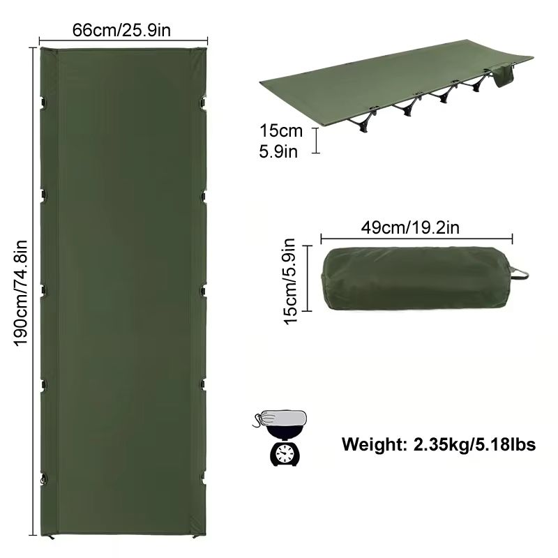 WESTTUNE Portable Camping Cot  Folding Ultralight Bed For Hiking Travel  Outdoor Adventures 2