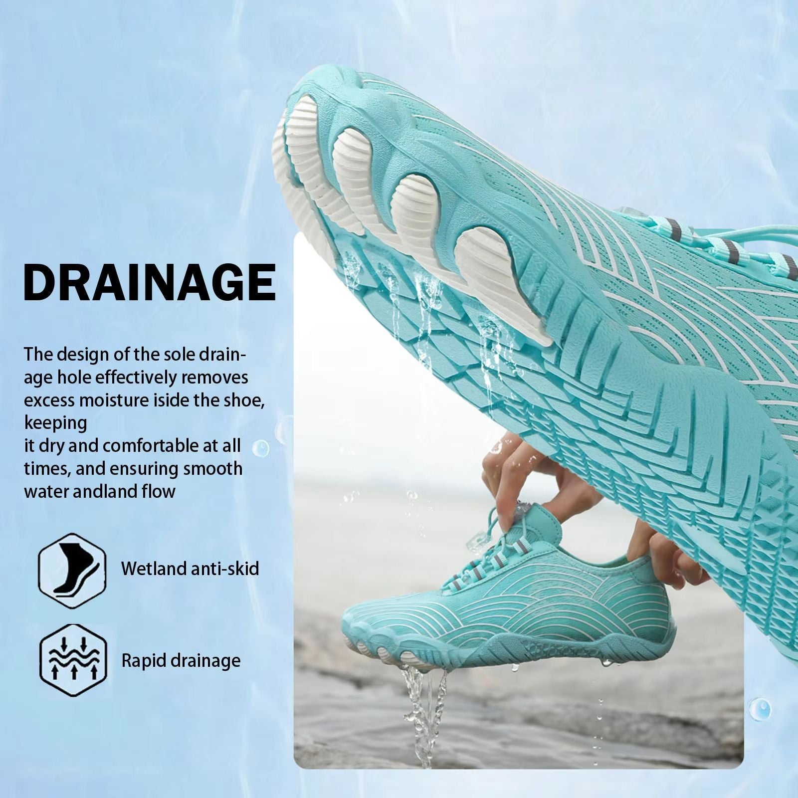 Amphibious Outdoor Water Shoes  NonSlip Swim Surf  Beach Shoes For Hiking Yoga  Fitness 3