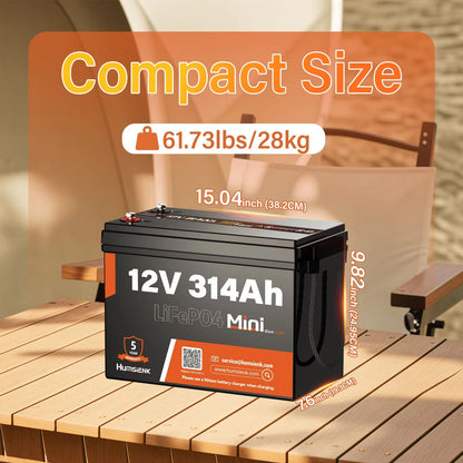 Humsienk LiFePO4 Battery 12V Rechargeable Cells With BMS  20Ah To 314Ah 15000 Cycle Deep Cycle Batt 2