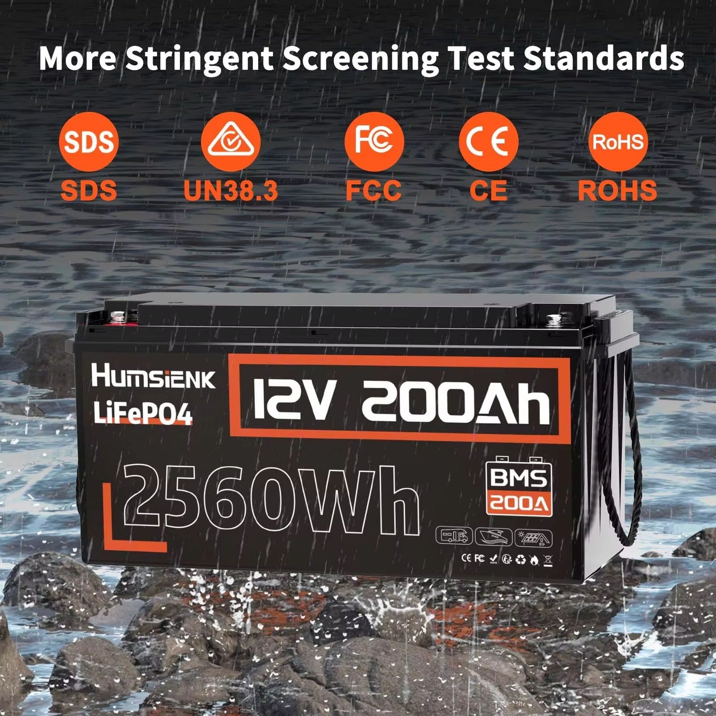 Humsienk LiFePO4 Battery 12V Rechargeable Cells With BMS  20Ah To 314Ah 15000 Cycle Deep Cycle Batt 3