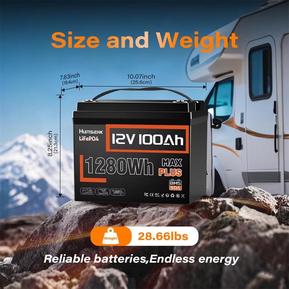 Humsienk LiFePO4 Battery 12V Rechargeable Cells With BMS  20Ah To 314Ah 15000 Cycle Deep Cycle Batt 5