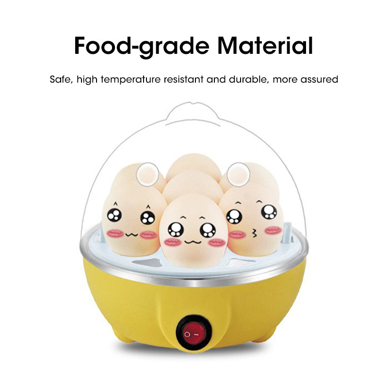 7-Egg Capacity Automatic Shut-Off Egg Cooker, Multi-Functional Boiled Egg Machine for Perfect Breakfasts
