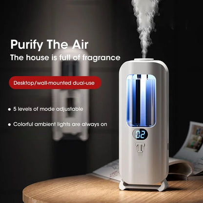 Rechargeable Aromatic Diffuser 5 Modes, Essential Oil Diffuser Machine for Home, Car with Smart Display, Colorful Light
