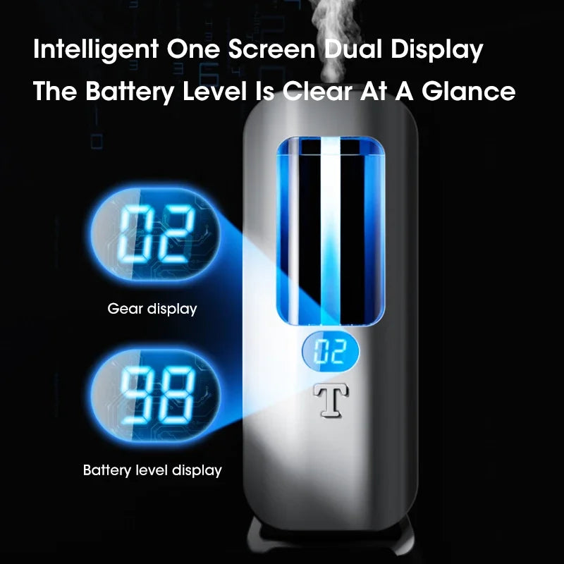 Rechargeable Aromatic Diffuser 5 Modes, Essential Oil Diffuser Machine for Home, Car with Smart Display, Colorful Light