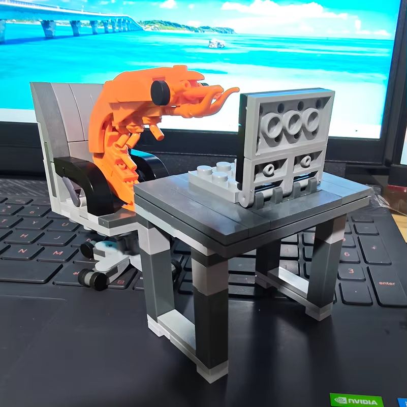 Creative MOC Shrimp Building Block Model  DIY Puzzle Figurine Assembly Toy For Kids  Collectors 1
