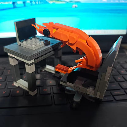 Creative MOC Shrimp Building Block Model  DIY Puzzle Figurine Assembly Toy For Kids  Collectors 4
