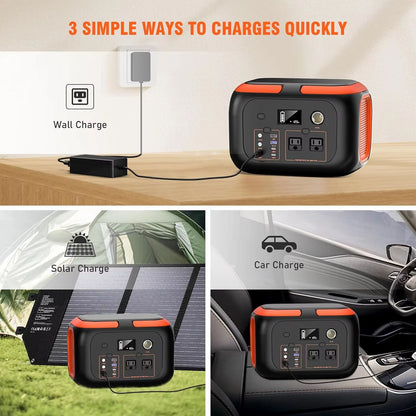 Portable Power Station  120W200W300W600W Solar Generator With AC Outlets For Camping RV  Home Backu 3