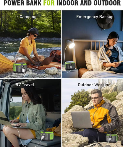 Portable Power Station  120W200W300W600W Solar Generator With AC Outlets For Camping RV  Home Backu 5