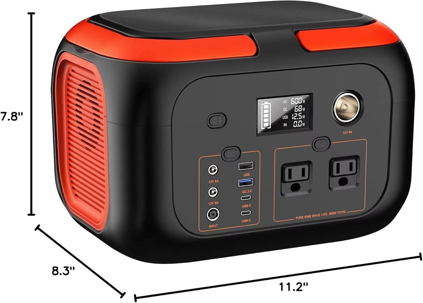 Portable Power Station  120W200W300W600W Solar Generator With AC Outlets For Camping RV  Home Backu 9