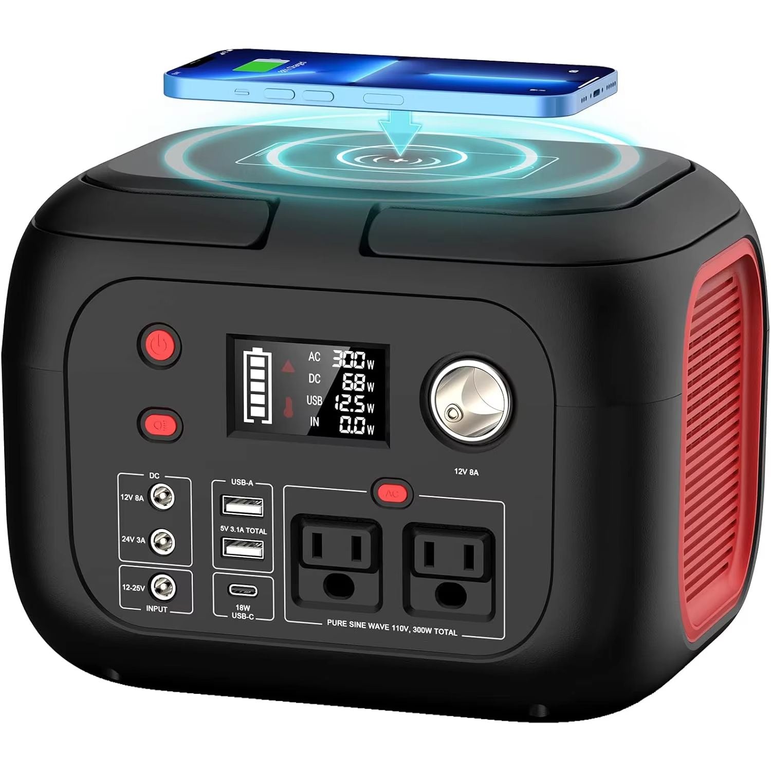 Portable Power Station  120W200W300W600W Solar Generator With AC Outlets For Camping RV  Home Backu 7