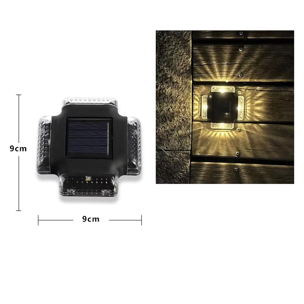 Waterproof LED Solar Wall Lamp Outdoor, Modern Up & Down Luminous Solar Light for Fence, Stairs, Garden & Yard