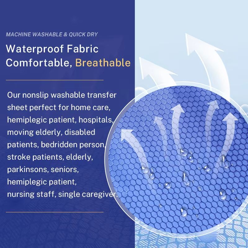 Lefeke Positioning Bed Pad  Reusable Turning  Repositioning Sheet With Reinforced Handles For Elder 3