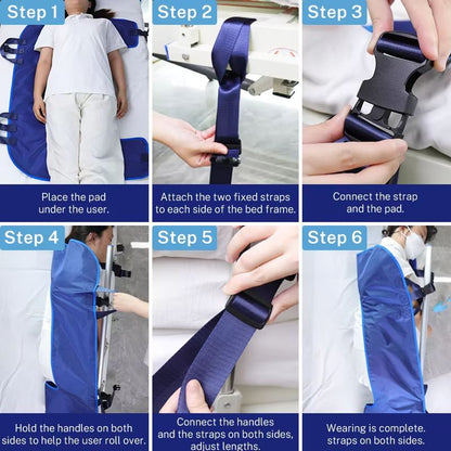 Lefeke Positioning Bed Pad  Reusable Turning  Repositioning Sheet With Reinforced Handles For Elder 5