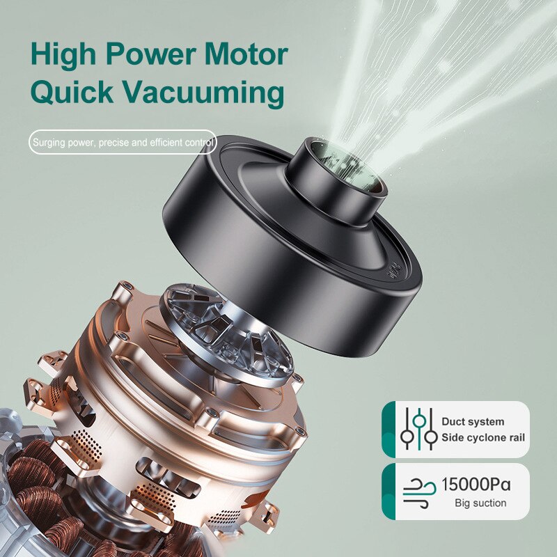 Wireless Multifunctional Handheld Vacuum Cleaner with Powerful Suction & HEPA Filter for Car, Floor, Home Dust Removel