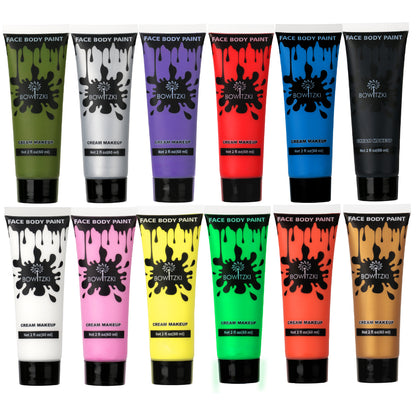 Bowitzki Face and Body Paint 2oz Cream, 60ml Water Based Makeup for Face Painting, Special Effects Adults Children