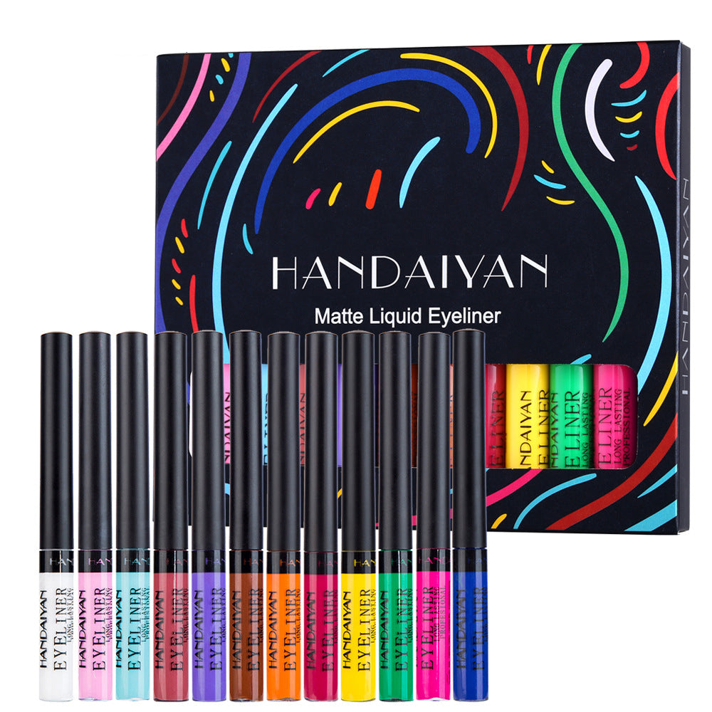 Fluorescent Eyeliner Liquid Set for Halloween, Face and Body Paint Multi Use, Party Makeup and Stage Performance Kit