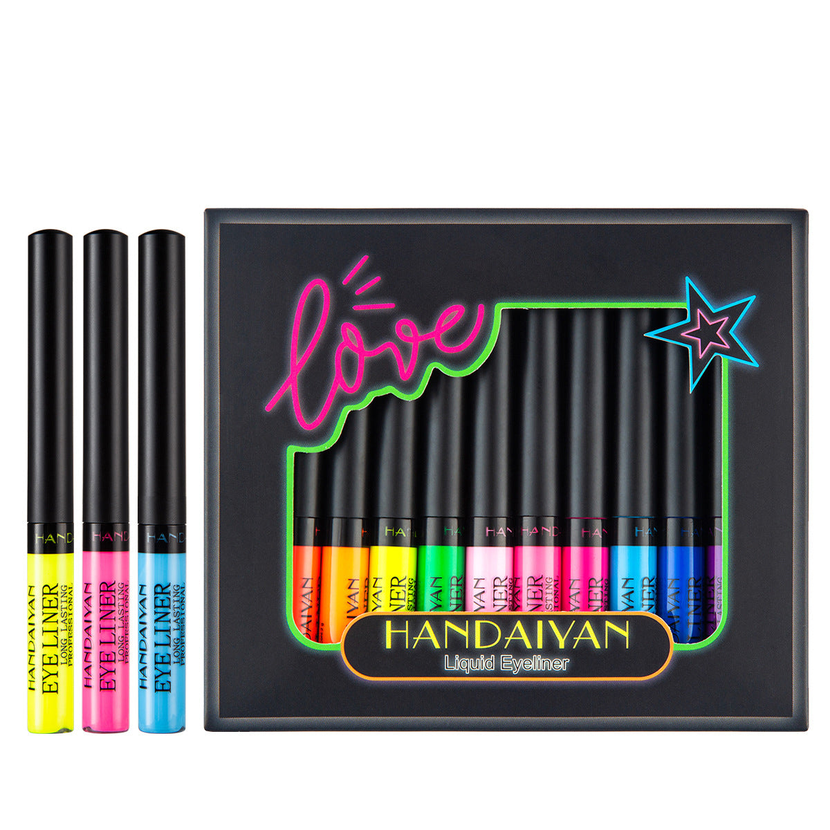 Fluorescent Eyeliner Liquid Set For Halloween Face And Body Paint Multi Use Party Makeup And Stage  1