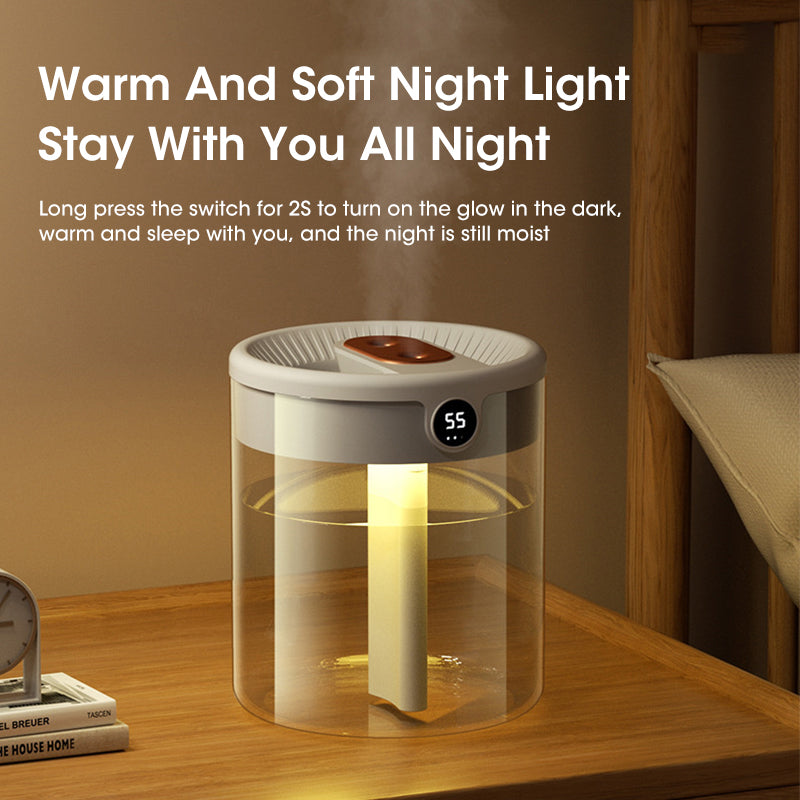Niye Hotselling Double Nozzle Air Humidifier with LCD Display, Large Capacity Aroma Essential Oil Diffuser for Bedroom