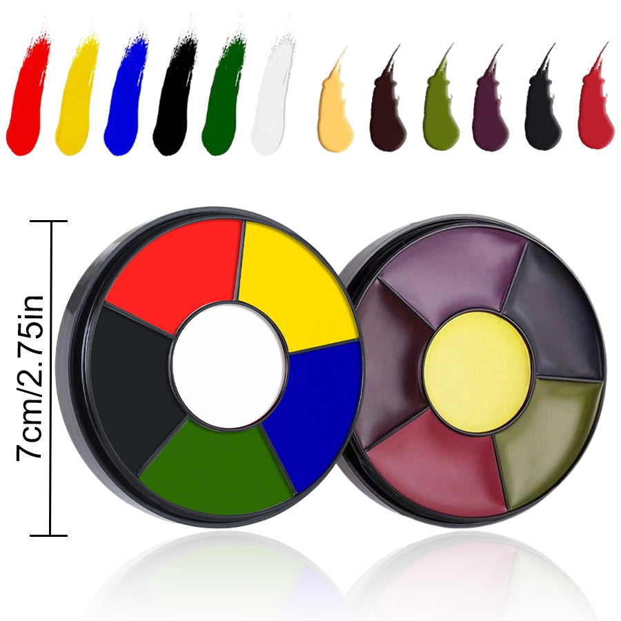 Professional 6 Color Blood Stasis Palette Halloween Face Painting Body Makeup For Zombie Vampire Mo 3