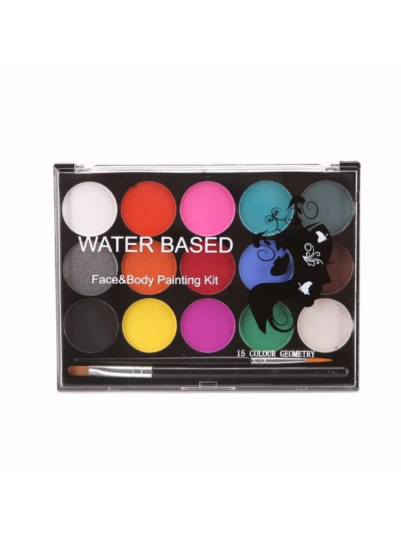 15Colors Face Painting Kit Body Makeup Non Toxic Paint Oil With Brush For Fancy Dress Halloween Chr 5