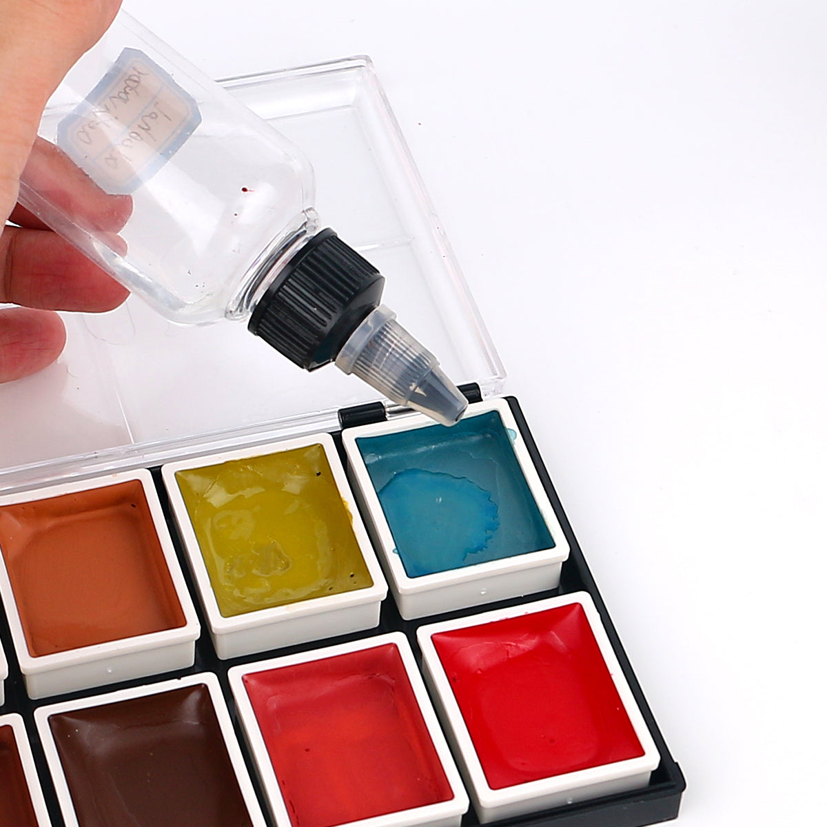 Depvision Alcohol Activated Face Paint, SFX Makeup 12 Color Palette, Waterproof Special Effects Bruise Kit for Artists