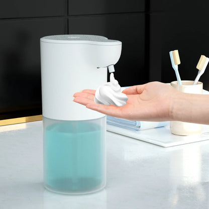 350ML Automatic Foam Soap Dispenser, Smart Touchless Hand Washing Machine, USB Rechargeable, Waterproof for Bathroom
