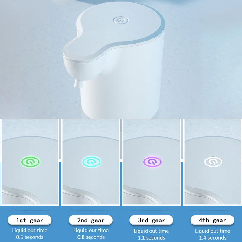 350ML Automatic Foam Soap Dispenser, Smart Touchless Hand Washing Machine, USB Rechargeable, Waterproof for Bathroom