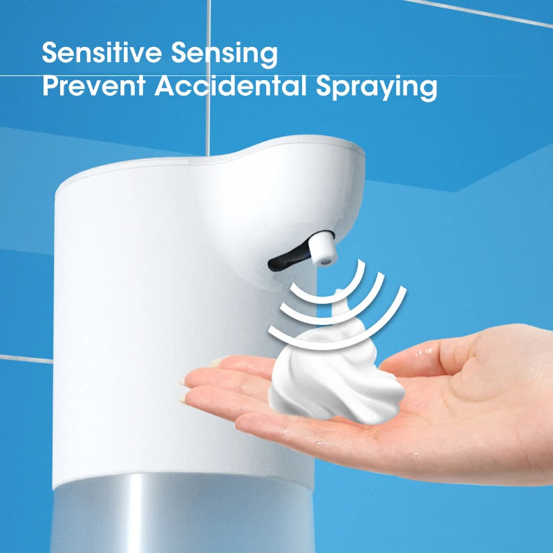 350ML Automatic Foam Soap Dispenser, Smart Touchless Hand Washing Machine, USB Rechargeable, Waterproof for Bathroom