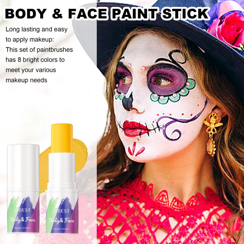 Waterproof 8 Colors Face Body Paint Stick LongLasting SweatProof Eye Stick Rainbow Face Makeup Cosm 6