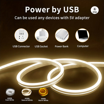 Flexible LED Strip Neon Light USB DC Dimmable Waterproof Silicone Neon Sign Tape With Touch Sensor  2