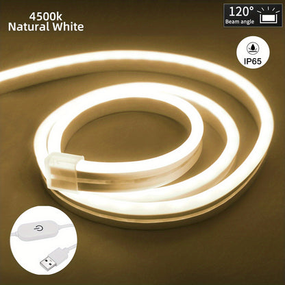 Flexible LED Strip Neon Light USB DC Dimmable Waterproof Silicone Neon Sign Tape With Touch Sensor  7