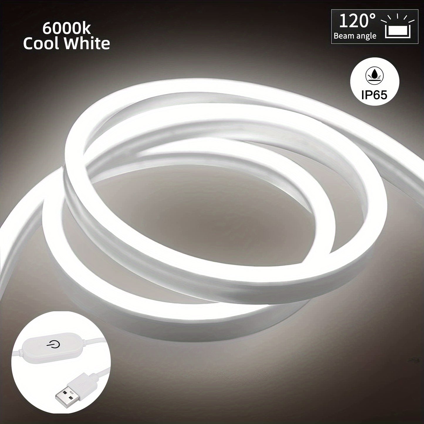 Flexible LED Strip Neon Light USB DC Dimmable Waterproof Silicone Neon Sign Tape With Touch Sensor  8