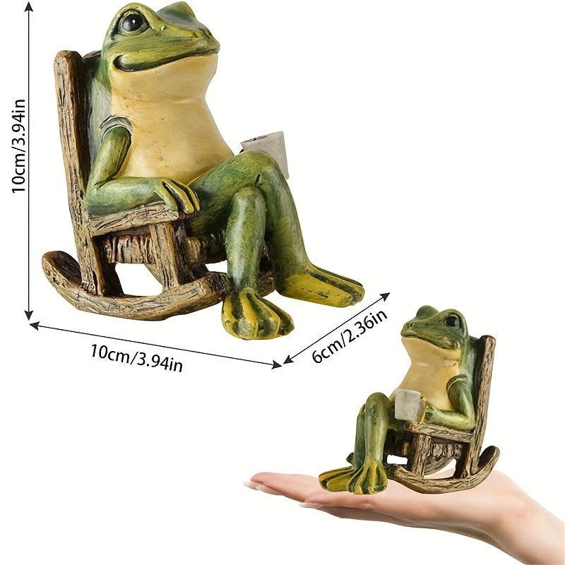 Solar Powered Frog Garden Statue With Lights Mini Outdoor  Indoor Decor Perfect Holiday Gift For Ha 5