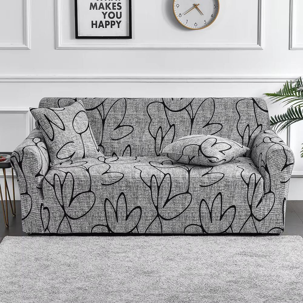 1pc Flower Printed Elastic Sofa Cover AntiDirty Stretch Spandex Furniture Protector For Living Room 3