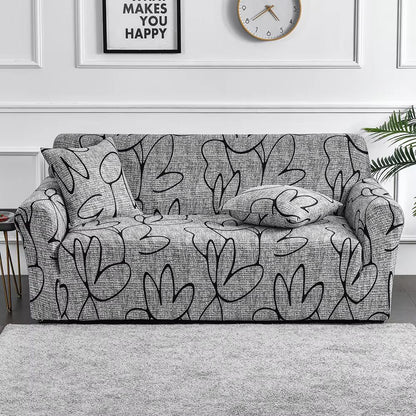 1pc Flower Printed Elastic Sofa Cover AntiDirty Stretch Spandex Furniture Protector For Living Room 3