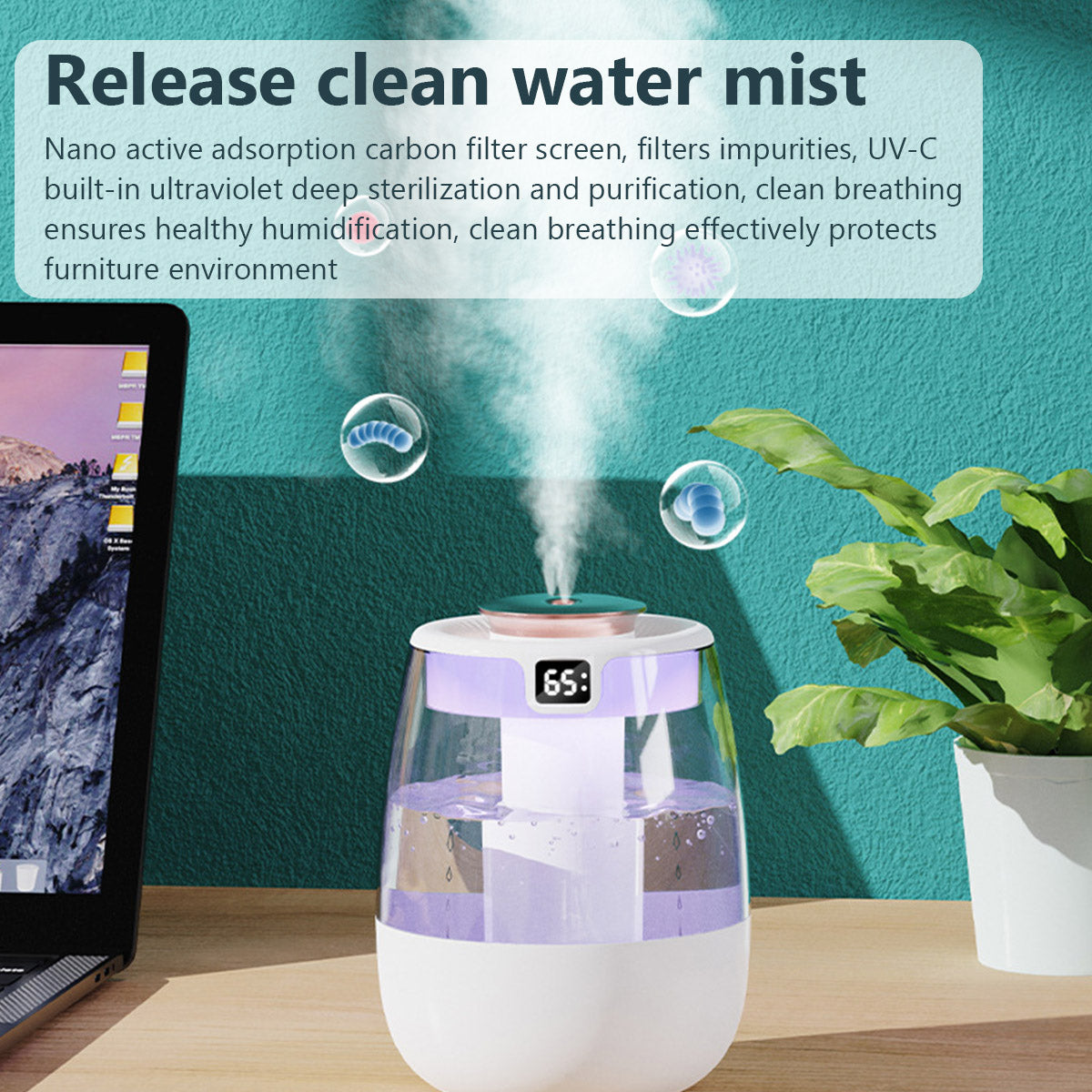 Air Humidifier With Double Spray Port Cool Mist Aroma Diffuser Essential Oil Humidificador  Fragran 1