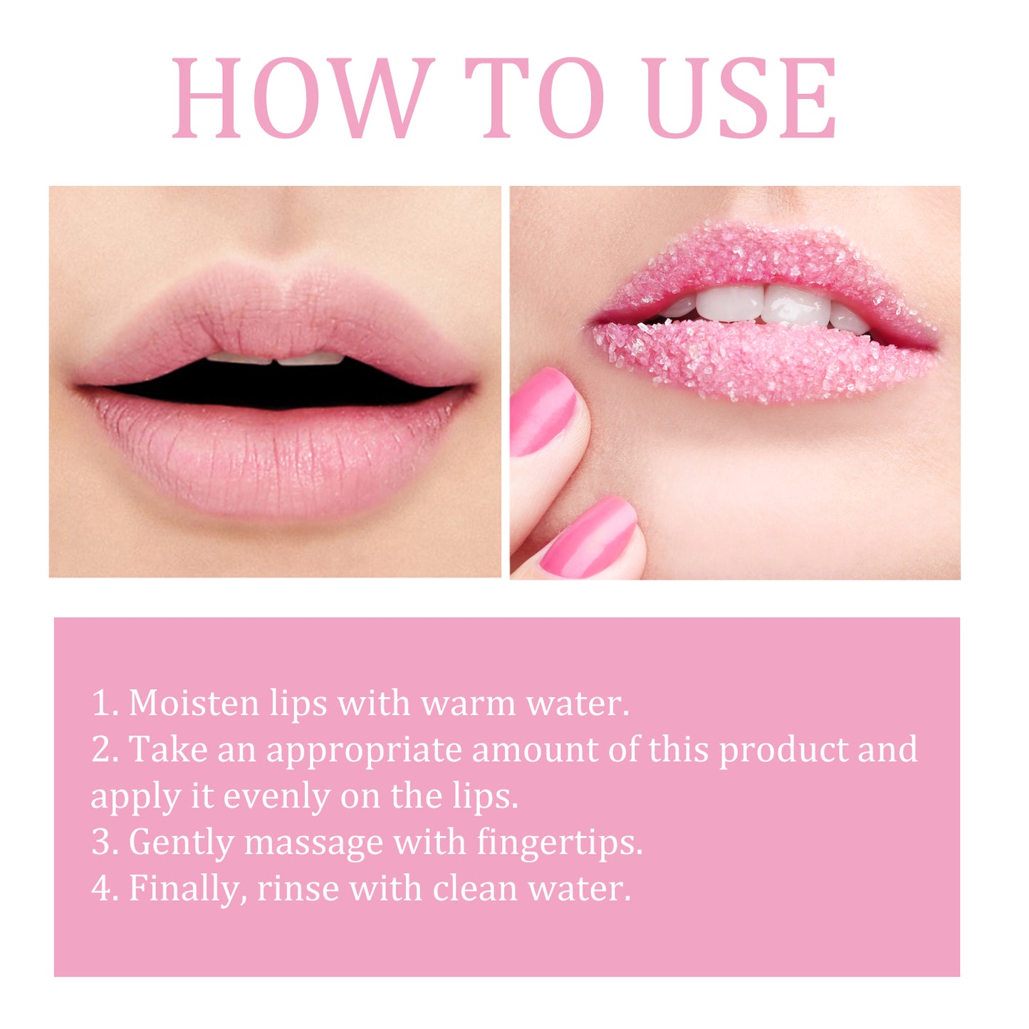 Lip Scrub for Dark Lips, Removes Dead Skin, Exfoliates and Moisturizes, Reduces Lip Wrinkles, Natural Lip Care Treatment
