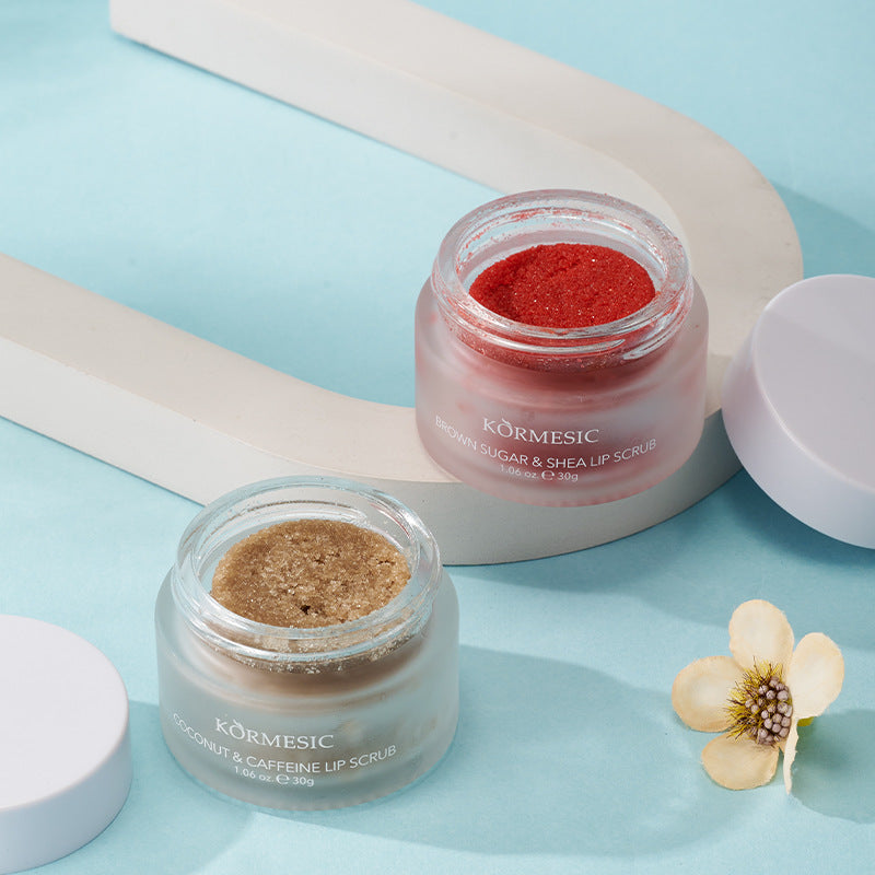 Brown Sugar Lip Scrub 30g Raspberry, Coconut Vanilla Watermelon, Moisturizing Exfoliating Brighten Lip Care Gift Women