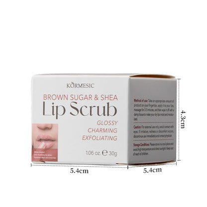 Brown Sugar Lip Scrub 30g Raspberry, Coconut Vanilla Watermelon, Moisturizing Exfoliating Brighten Lip Care Gift Women